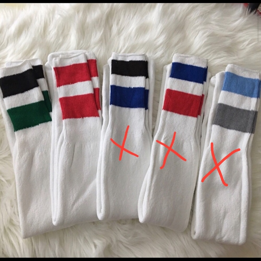 AWESOME Retro STRIPED TUBE SOCKS Knee High *choose